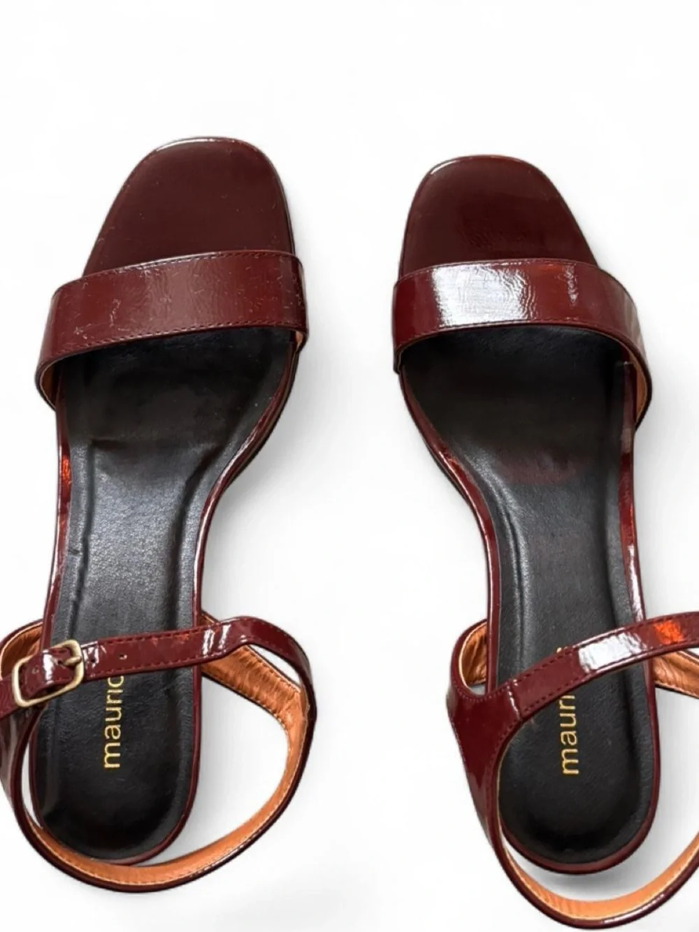 Maurices Burgundy Platform Block Heel Sandals